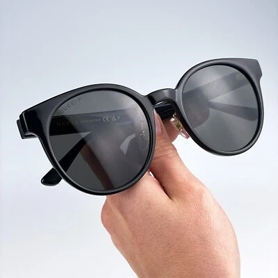 Gucci Women Sunglasses Black Grey Polarized Oval GG1339SK 002 BRAND NEW - Image 1 of 4