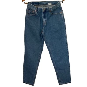 VTG Levis 550 RARE BLANK Red Tab Relaxed Fit Denim Jeans Small 7 JR - Picture 1 of 17