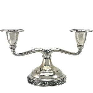Rockford Silverplate Candelabra Antique Silver Candlestick Holder Mother's Day - Picture 1 of 8