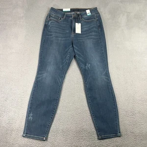 Judy Blue Jeans Womens 14W Regular Fit Blue Dark Wash Mid Rise Stretch - Picture 1 of 12