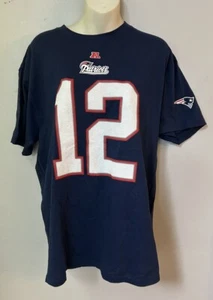 New England Patriots Tom Brady Majestic Jersey Style Shirt Mens Large - Picture 1 of 5
