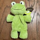 animal adventure plush green frog striped knit feet hands, Soft And Floppy