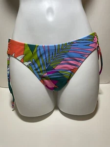 Xhilaration Bikinihose hell tropisches Muster hoch tailliert S - Bild 1 von 6