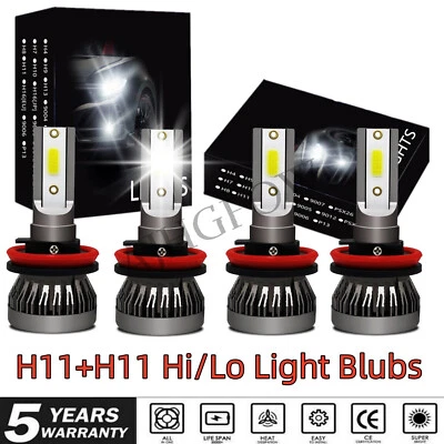 For Chevy Impala 2014-2016 LED Headlight H11&H11 Combo Super Bright White 4pcs - Image 1 of 4