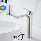 Waterfall Bathroom Sink Counter Tap Basin Sink Mixer Chrome Mono Faucet + Waste