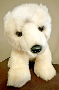 Peluche Oso Blanco Francés 10" Frisette Le Petit Souk Lille Francia Usado ¡Suave! - Imagen 1 de 12