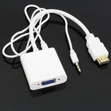 1080P HDMI Male to VGA Female Video Sync Cable Converter Adapter For PC HDTV TV