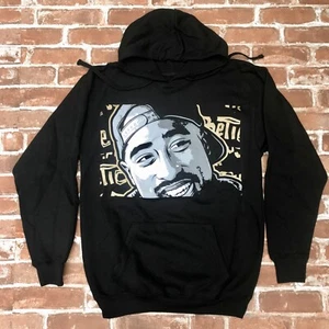 *New* Poetic Justice 2 Pac Men’s Hoodie Fleece Hooded Sweatshirt Tupac Shakur - Picture 1 of 11