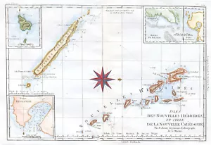 MELANESIA NEW CALEDONIA "Isle des nouvelles Hebrides " 1787 BONNE DESMAREST - Picture 1 of 5