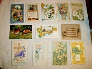 12 alte Postkarten - 4 Erntedankkarten - 8 Osterkarten - 4 aus Deutschland - Bild 1 von 8