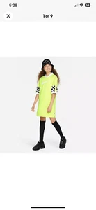 Nike Dri-Fit Big Kids Neon Yellow Jersey Tunic FD3129-702 size Large New - Picture 1 of 12