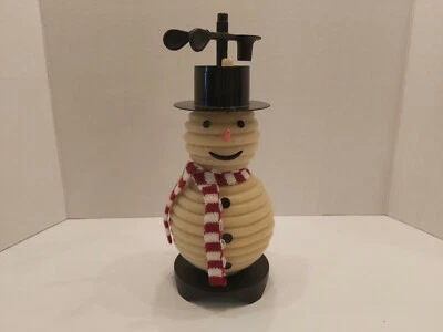 Vela por hora muñeco de nieve vela 100 horas base negra vacaciones de Navidad vintage Foto 1 de 4