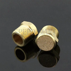 2 PIEZAS 1/2 NPT silenciador silenciador silenciador de sonido de válvula neumática de latón de bronce sinterizado - Imagen 1 de 3