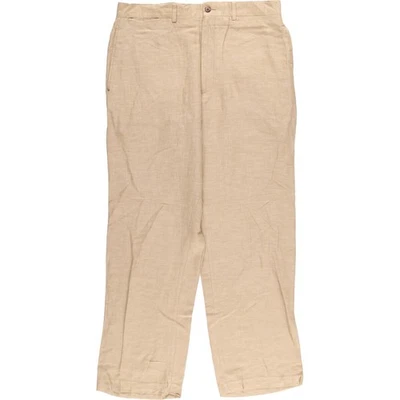 Vintage 2000'S Nautica Herringbone Silk and Linen Pants Men's Size 34 - Изображение 1 из 4