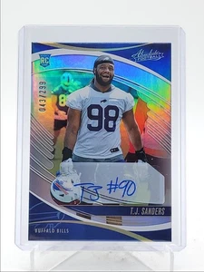 T.J. SANDERS 2025 ROOKIE ASSOLUTO AUTOGRAFO SPETTRO RC AUTO /299 Q0398 - Foto 1 di 2