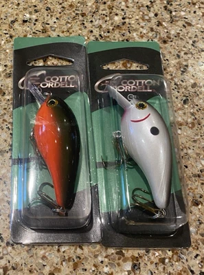 "Señuelo de pesca Cotton Cordell Big O 3"" 2Pk ~ Olive Craw/Rojo y Smokey Joe Crankbait" Foto 1 de 4