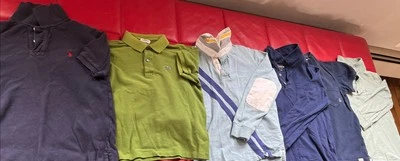 Lote de camisas para niños talla 10 Boden Rugby Camisa Polo Izod Lacoste Cuello de golf Verde Foto 1 de 4