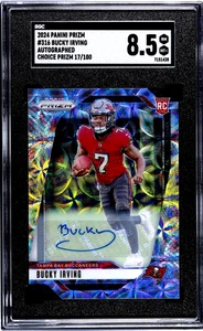 2024 Panini Prizm Bucky Irving #316, Rookie, Auto, Choice Prizm Serial #17/100 - Bild 1 von 4