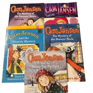 Cam Jansen Book Lot Of 5 Books By David A Adler Mysteries Dinosaurs Ghosts - Foto 1 di 7