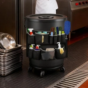 Garbage Bin Organizer for Housekeepers Cleaning Tools and Supplies - Picture 1 of 7