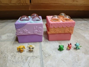 Littlest Pet Shop LPS Authentic Teeniest Tiniest Lot 2 Play-sets 5 Figures - Picture 1 of 14