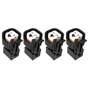 4x/set Fuel Injector Adapter 2 Pins Fit For USCAR EV1 To EV6 & EV14 LS1 LS2 LS3 - Picture 1 of 5