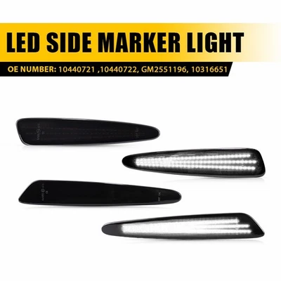 Luces de señalización laterales LED blancas de 3 filas para Chevrolet Corvette C6 2005-13 EOU Foto 1 de 4