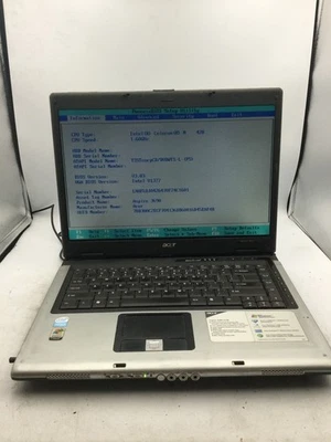 ACER ASPIRE 3690-2196 - BOOTS TO BIOS - INTEL CELERON - 512MB - 15" - READ - BB - Image 1 of 4