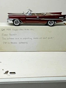 Danbury Mint 1/24 Scale 1958 Chrysler New Yorker Convertible, Read - Picture 1 of 21