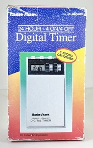 Radio Shack  24 Hour Digital Timer Model61-1060 4 On / 4 Off -Vintage- - Picture 1 of 11