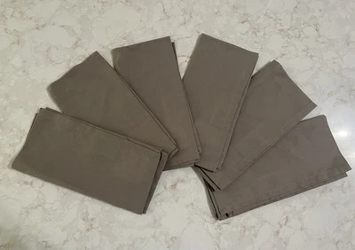NUEVO Lote de 6 servilletas de tela Noble Excellence de algodón gris 19” x 19” (dillardos) Foto 1 de 4