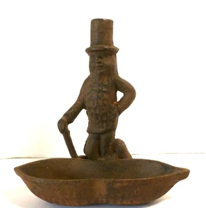 Vintage Planters Mr. Peanut Cast Iron Dish 7”x7”  - Picture 1 of 8