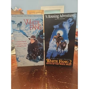 Walt Disney's White Fang 1 And 2 VHS - Jack London - Ethan Hawke - Imagen 1 de 3