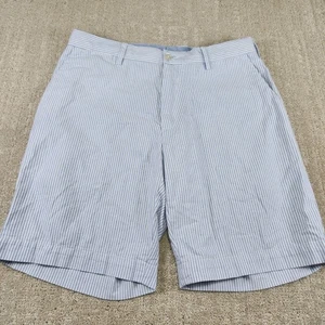 Polo Ralph Lauren Shorts 32 Seersucker Stripe Classic Fit 9" Chino Golf Preppy - Picture 1 of 10