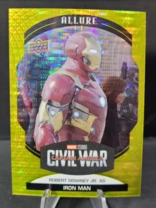 Robert Downey Jr. als Iron Man 2022 Upper Deck Marvel Allure Yellow Taxi Parallel - Bild 1 von 3
