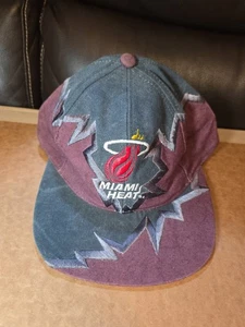 Vintage Miami Heat Mütze Cap Snapback gezackter Rand Drew Pearson 90er  - Bild 1 von 8