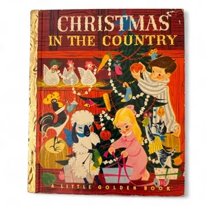Christmas in the Country Little Golden Book Vintage 1950 - Imagen 1 de 6