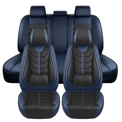 For TOYOTA Car Seat Covers Leather Full Set 5-Seats Front Rear Cushion Protector Foto 1 de 4