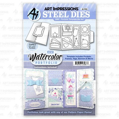 Art Impressions Portfolio Template Cutting Die Set All Occasions - Image 1 of 4