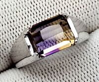 Sterling Silver 925 Sz 6.5-6.75 Details about   Ring Yellow Purple Ametrine Emerald 24.3-32.7CT