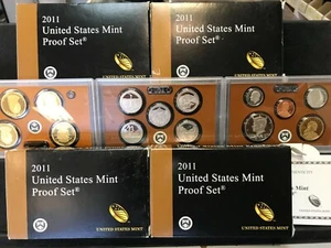 Lot of 4 SETS 2011 US MINT Proof Sets With Boxes and COA - Picture 1 of 1