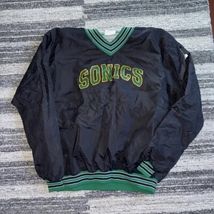 Vintage Seattle Supersonics Pullover Jacket Tag Collegiate 3XL - Picture 1 of 9