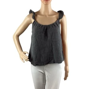 Camiseta sin mangas Monrow con volantes talla M gris - Imagen 1 de 7