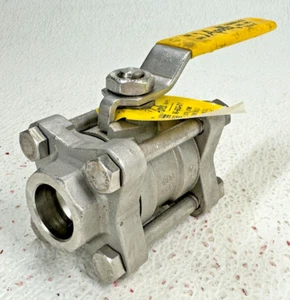 APOLLO 86-603-01 Stainless Steel Ball Valve 1/2" 1500 psi WOG Socket Weld Ends - Picture 1 of 8