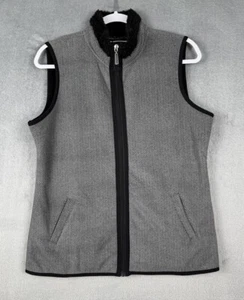 Chaleco pequeño para mujer Karen Scott deportivo negro gris imitación piel cremallera completa chaqueta informal - Imagen 1 de 11