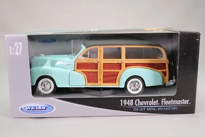 LG317 WELLY Collection 697873 1/27 1:27 Voiture Chevrolet Fleetmaster 1948 bleu - Photo 1/4