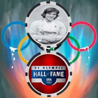 Eric Heiden Speed Skating Olympian Collectible Poker Chip Button - Image 1 of 2