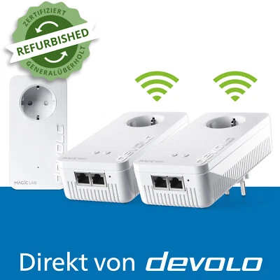 devolo Magic 2 WiFi next Powerline 2400 Mbps Mesh WLAN Verstärker 3x Adapter - Bild 1 von 4