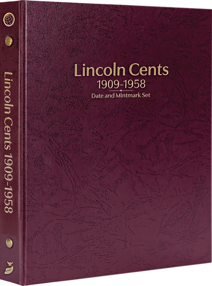 Centavos Lincoln: conjunto de fecha y marca de ceca de 1909-1958-álbum de monedas Whitman Prestige™ Foto 1 de 4