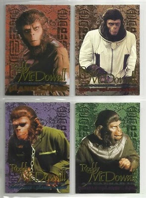 1999 Planet of the Apes Archives (Inkworks) RODDY REVELADO Conjunto de 4 Cartas R1-R4 - Imagem 1 de 2